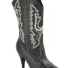 Ellie Adult Black Cowgirl Boots -Scarves Sales 2023 adult cowgirl boots