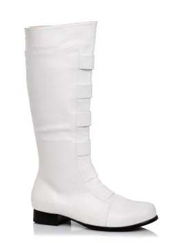 Ellie Adult White Superhero Boots