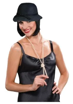 Forum Novelties, Inc Black Flapper Hat For Women