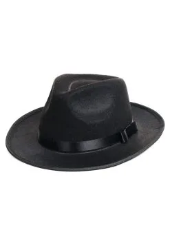 Partytime Costume & Lingerie (Yiwu) Factory Black Gangster Fedora Hat