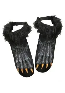 Fun World Black Werewolf Shoe Covers