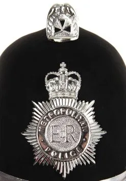 Elope British Bobby Costume Helmet -Scarves Sales 2023 british bobby helmet alt 3