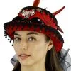 KBW Burgundy Steampunk Hat -Scarves Sales 2023 burgundy steampunk hat