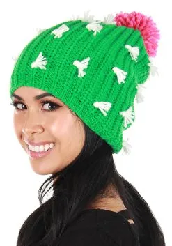 Elope Cactus Knit Slouch Beanie
