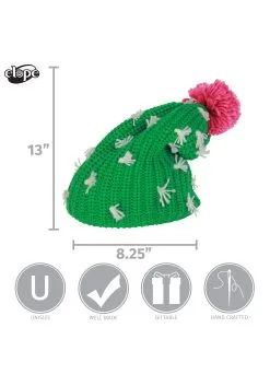 Elope Cactus Knit Slouch Beanie -Scarves Sales 2023 cactus knit slouch beanie alt 4