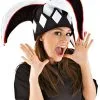Elope Court Jester Black & White Plush Hat -Scarves Sales 2023 court jester plush hat black white