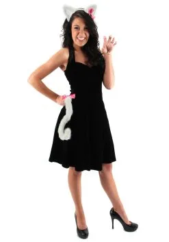 Elope Cute Kitty White Ears & Tail Set