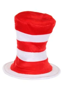 Elope Deluxe Cat In The Hat Plush Velboa Costume Hat -Scarves Sales 2023 deluxe cat in the hat plush velboa hat alt 3