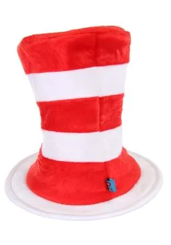 Elope Deluxe Cat In The Hat Plush Velboa Costume Hat -Scarves Sales 2023 deluxe cat in the hat plush velboa hat alt 4