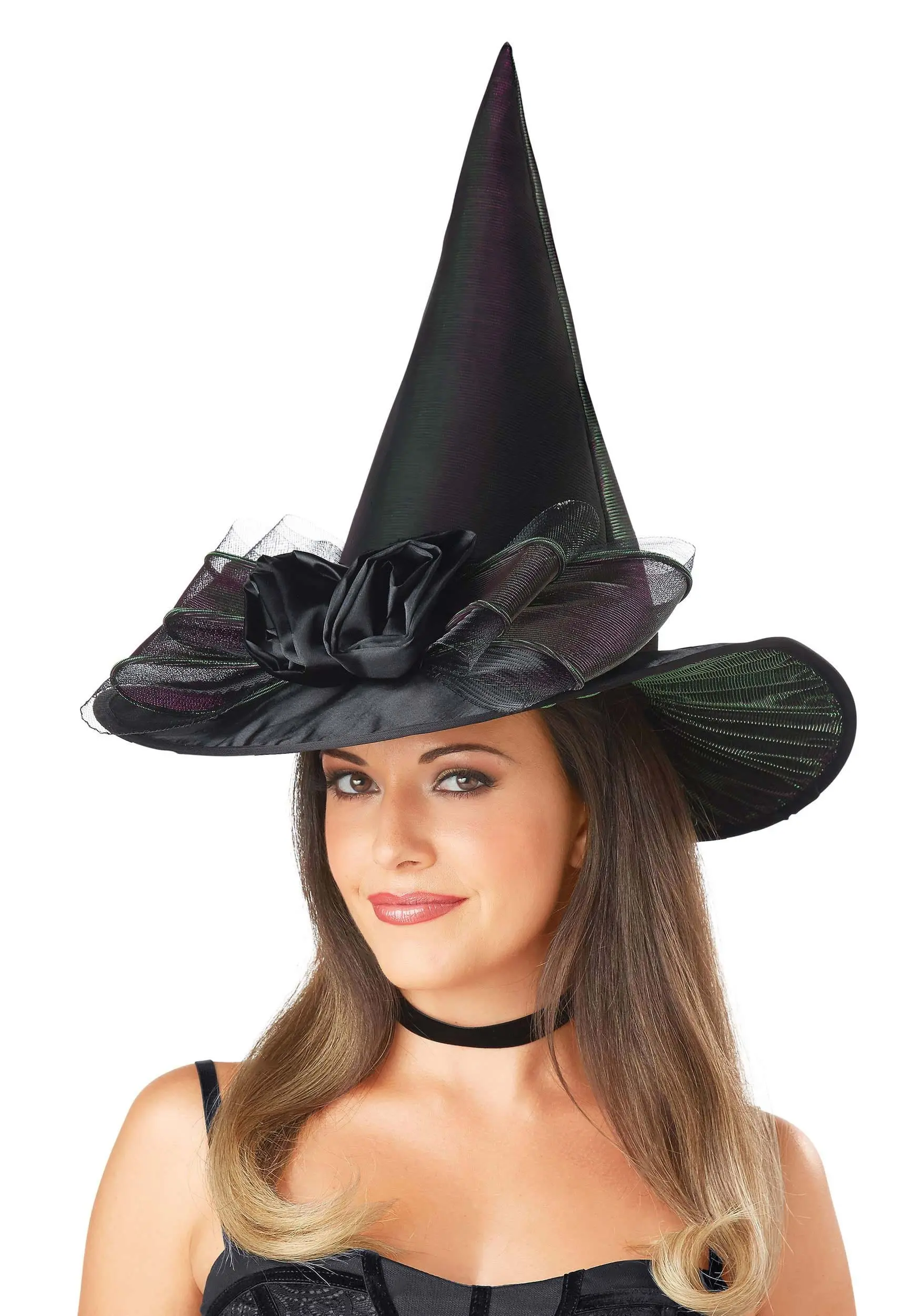 Seasons (HK) Ltd. Deluxe Iridescent Witch Hat For Women 3 Seasons (HK) Ltd. Deluxe Iridescent Witch Hat For Women