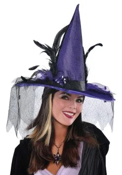 AMSCAN Deluxe Purple Witch Hat
