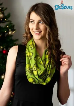 Elope Dr. Seuss The Grinch Jersey Scarf For Women