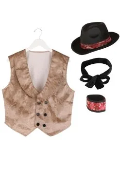 Yao Hats Gambler Costume Kit For Men -Scarves Sales 2023 gambler costume kit alt 4
