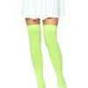 LEG AVENUE Green Opaque Thigh High Nylon Stockings -Scarves Sales 2023 green opaque nylon thigh high tights