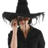 Elope Grunge Witch Black Costume Hat Accessory -Scarves Sales 2023 grunge witch black hat