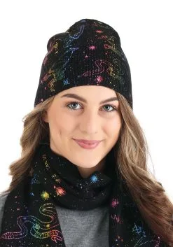 Elope Hogwarts House Emblem Constellations-Knit Hat -Scarves Sales 2023 hogwarts house emblem constellation knit hat alt 3