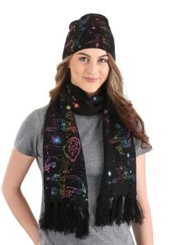 Elope Knit Scarf Hogwarts House Emblem Constellations -Scarves Sales 2023 hogwarts house emblem constellations knit scarf alt 3