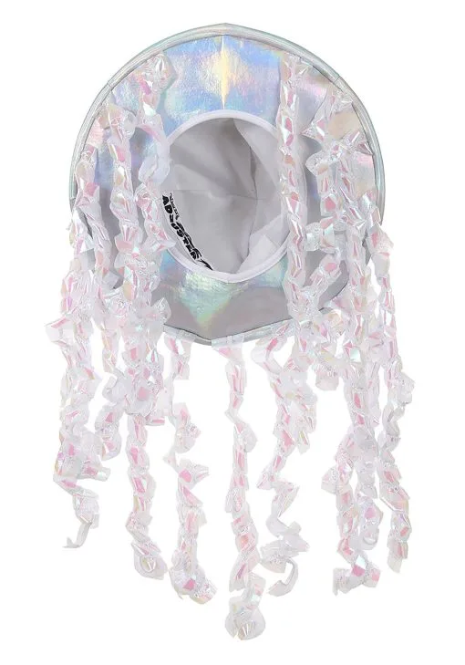 Elope Holographic Jellyfish Soft Hat 4 Elope Holographic Jellyfish Soft Hat -Scarves Sales 2023 holographic jellyfish plush hat alt 3