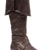 Ellie Mens Brown Buckle Pirate Boots -Scarves Sales 2023 mens brown buckle pirate boots