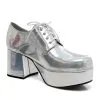 Ellie Silver Hologram Pimp Shoes For Men -Scarves Sales 2023 mens silver hologram pimp shoe
