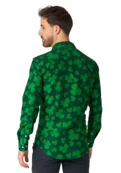 Opposuits Mens Suitmeister Button Up St. Pats Green Shirt -Scarves Sales 2023 mens suitmeister button up st pats green shirt alt 5