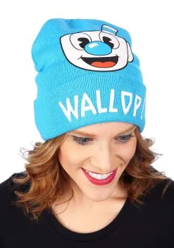Elope Cuphead | Mugman Printed Folded Cuff Knitted Winter Hat -Scarves Sales 2023 mugman printed folded cuff knitted winter hat alt 4