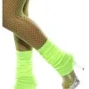 Smiffys Neon Green Leg Warmers -Scarves Sales 2023 neon green leg warmers