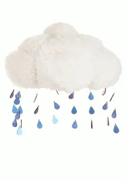 Elope Adult Sherpa Light-Up Rain Cloud Costume Hat