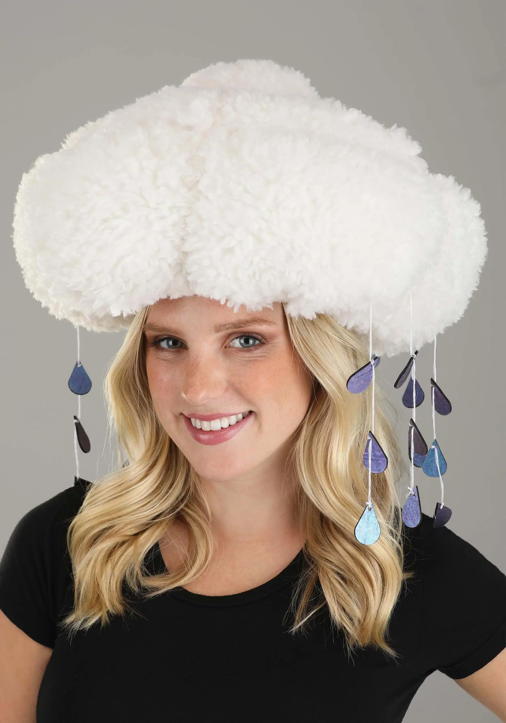 Elope Adult Sherpa Light-Up Rain Cloud Costume Hat 4 Elope Adult Sherpa Light-Up Rain Cloud Costume Hat - Image 2