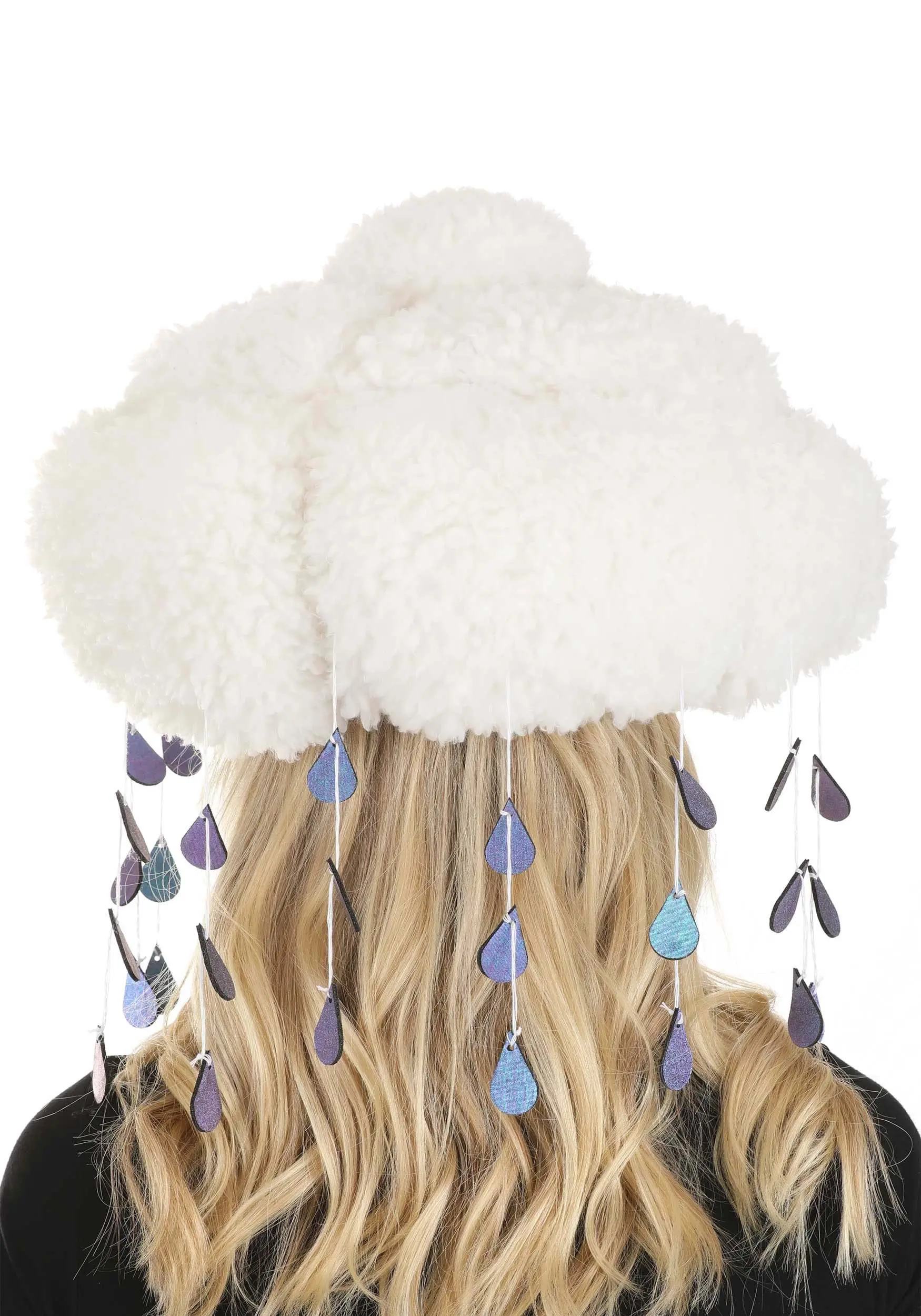 Elope Adult Sherpa Light-Up Rain Cloud Costume Hat 6 Elope Adult Sherpa Light-Up Rain Cloud Costume Hat - Image 4
