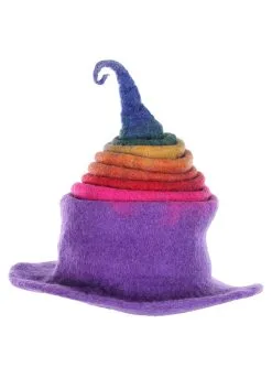 Elope Adult Rainbow Borealis Heartfelted Witch Costume Hat -Scarves Sales 2023 rainbow borealis heartfelted witch hat alt 6
