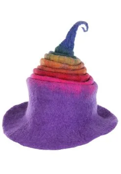 Elope Adult Rainbow Borealis Heartfelted Witch Costume Hat -Scarves Sales 2023 rainbow borealis heartfelted witch hat alt 7