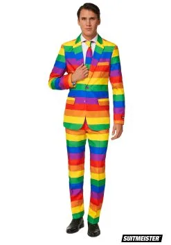 Opposuits Men's Rainbow Suitmeister Suit Costume