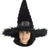 Elope Ridged Witch Black Costume Hat -Scarves Sales 2023 ridged witch hat