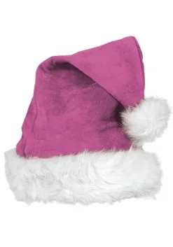Beistle Deluxe Pink Velvet Santa Hat