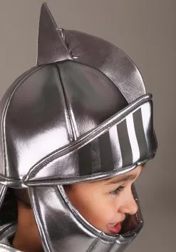 Elope Silver Knight Soft Costume Helmet Accessory -Scarves Sales 2023 silver knight plush helmet alt 2