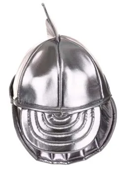 Elope Silver Knight Soft Costume Helmet Accessory -Scarves Sales 2023 silver knight plush helmet alt 4