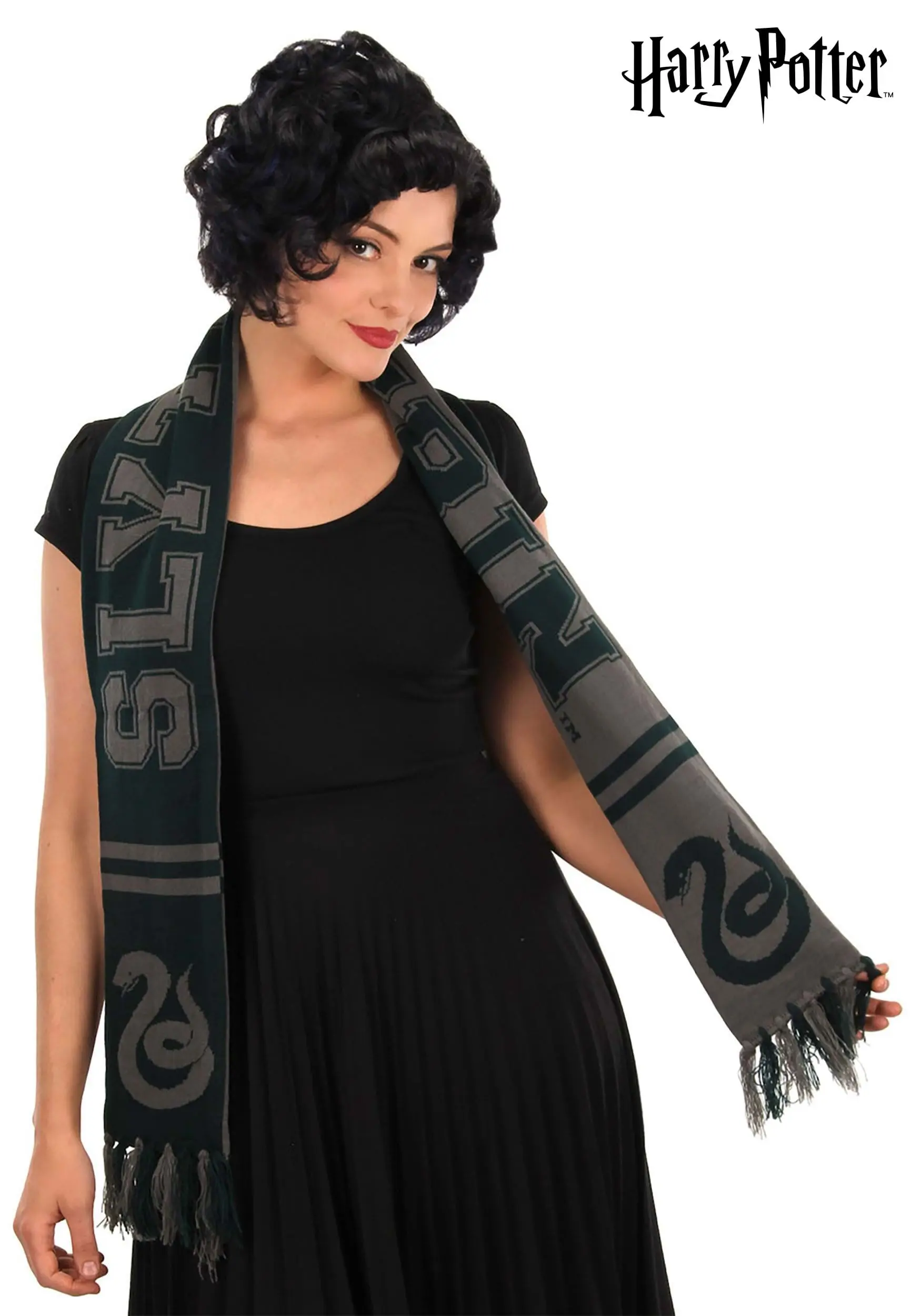 Elope Slytherin Reversible Winter Knit Scarf 3 Elope Slytherin Reversible Winter Knit Scarf