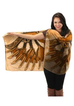 Elope Steampunk Wings Brown Lightweight Scarf