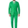 Opposuits Suitmeister Solid Green Suit For Men -Scarves Sales 2023 suitmeister solid green