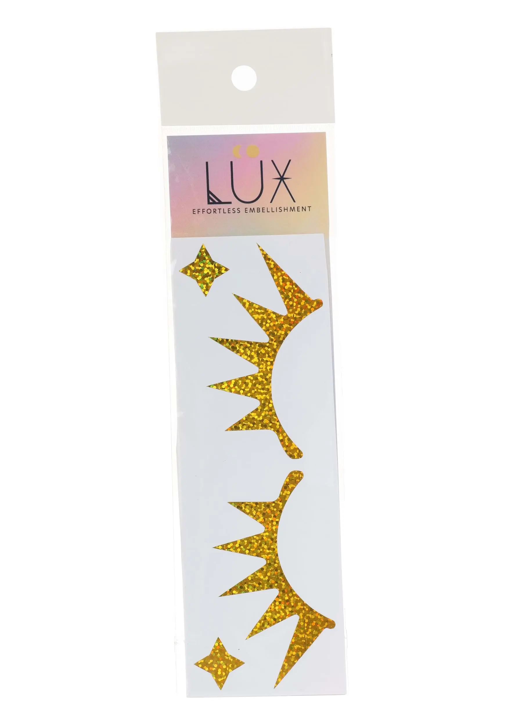 Lux Gold Sparkle Sunshine Holographic Face Decals 4 Lux Gold Sparkle Sunshine Holographic Face Decals - Image 2