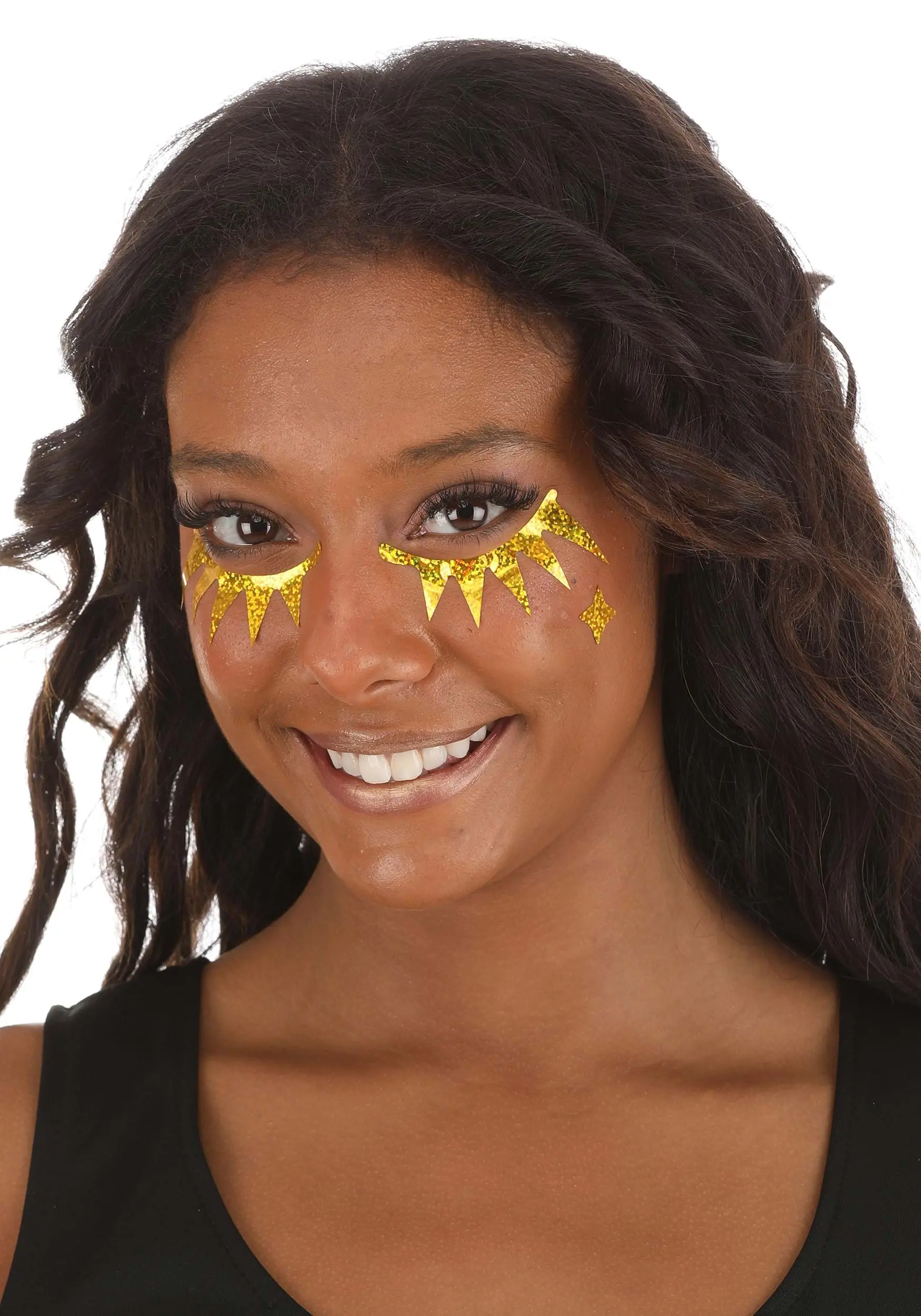 Lux Gold Sparkle Sunshine Holographic Face Decals 3 Lux Gold Sparkle Sunshine Holographic Face Decals