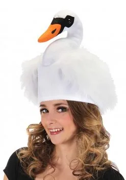 Elope Adult Swan Plush Costume Hat