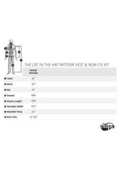 Elope The Cat In The Hat Pattern Vest & Bow Tie Kit -Scarves Sales 2023 the cat in the hat pattern vest bow tie kit alt 11