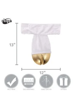 Elope Gold Unicorn Costume Back Hooves -Scarves Sales 2023 unicorn costume back hooves gold alt 3