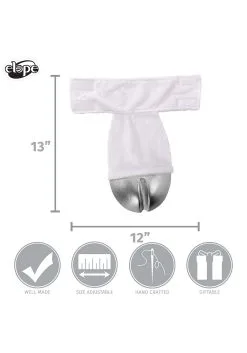 Elope Silver Unicorn Costume Back Hooves -Scarves Sales 2023 unicorn costume back hooves silver alt 4