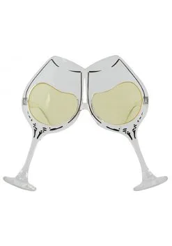 Elope Clear/Yellow Wine Goblet Eyeglasses -Scarves Sales 2023 wine glasses clear yellow alt 2