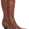 Ellie Brown Victorian Spat Boot For Women -Scarves Sales 2023 womens brown victorian spat boot