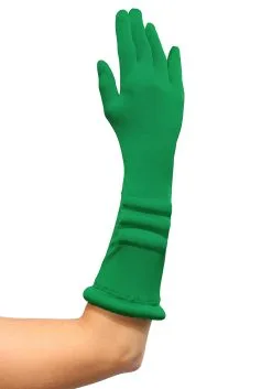 Fun Costumes Women's Green Superhero Gloves