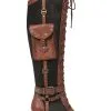 Ellie Lace Up Steampunk Heeled Boots For Women -Scarves Sales 2023 womens lace up steampunk heel boot
